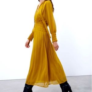 ELASTIC WAIST TIE DRESS